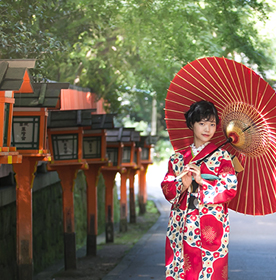 京都の街で成人式前撮り写真3