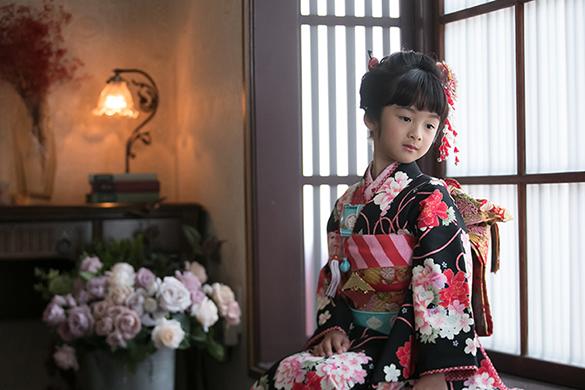 京都町家で七五三写真