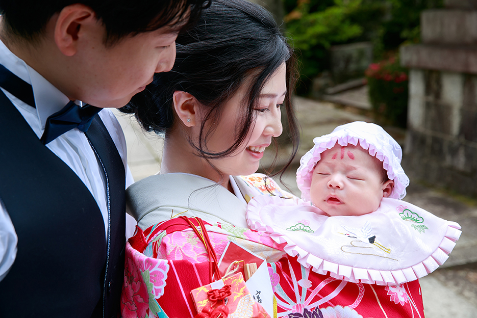 京都わら天神お宮参りロケアップ写真1