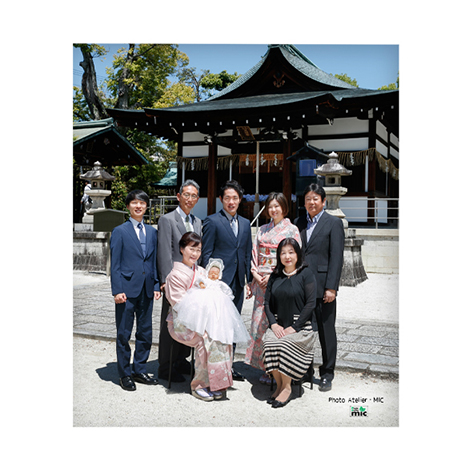 わら天神で集合写真